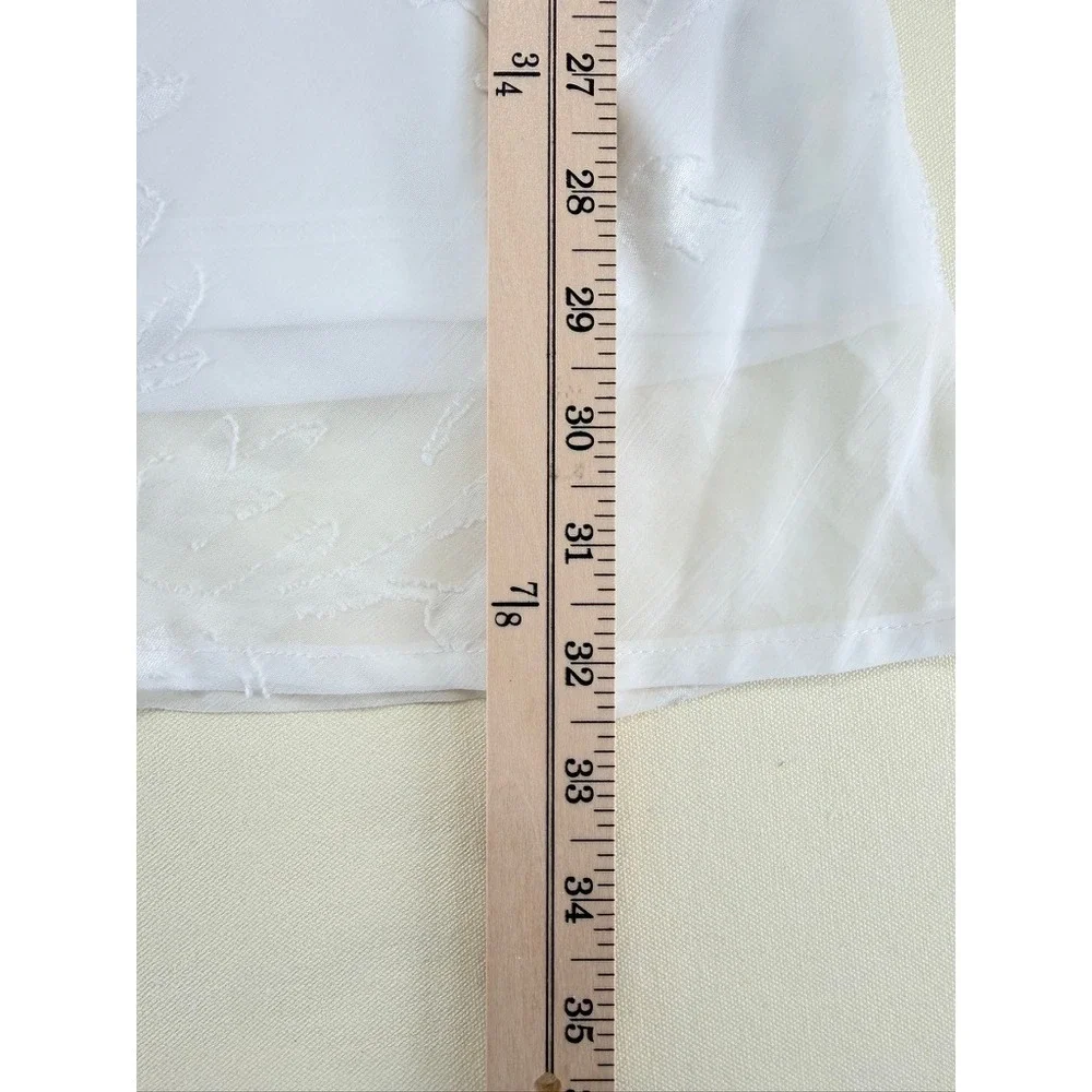 Princess Polly Floral Devore Lace Trim Mini Dress Size 8 White LIKE NEW - Picture 8 of 16